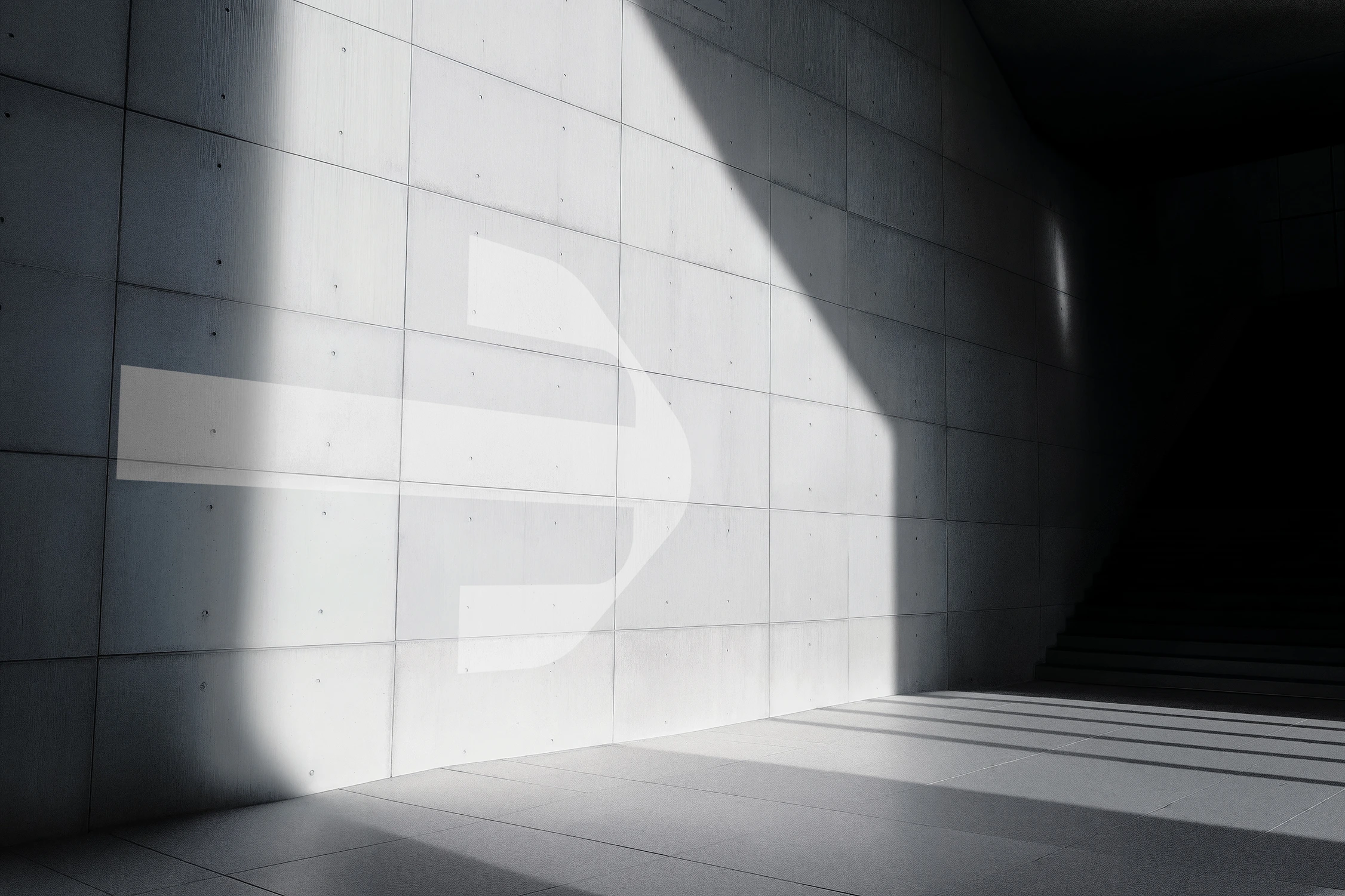 Ofform — icon projected on concrete wall